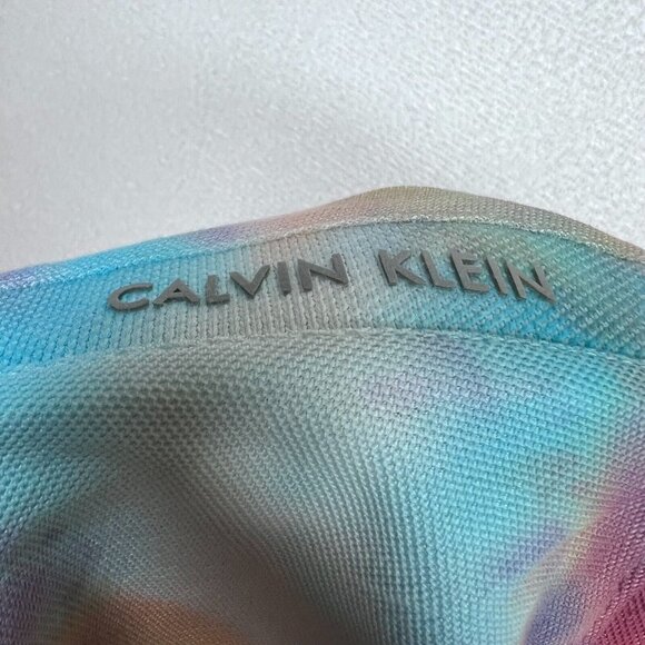 Calvin Klein Tie Dye Polo Shirt Womens LG Short Sleeve 90s - Picture 4 of 15